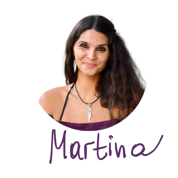 Profilbild von Martina mit ihrer Unterschrift